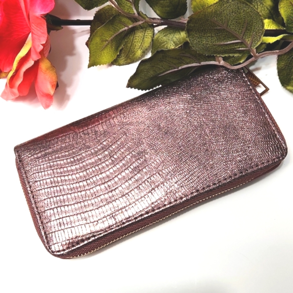 Maurices Faux Metallic Leather Wallet